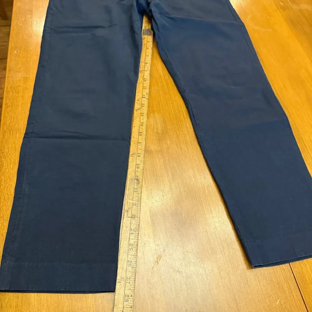 J. Crew Ludlow Slim Fit pants Navy 33X30 Baird McNutt Irish Linen old money